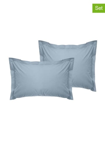 MIX&MATCH 2-delige set: renforcé kussenhoezen lichtblauw