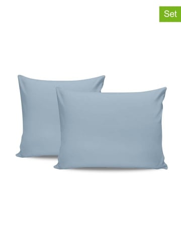 MIX&MATCH 2-delige set: renforcé kussenhoezen lichtblauw