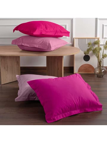 MIX&MATCH 2-delige set: renforcé kussenhoezen lichtroze