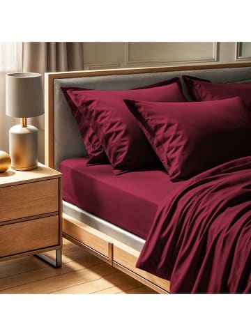 MIX&MATCH Renforcé bedlaken donkerrood