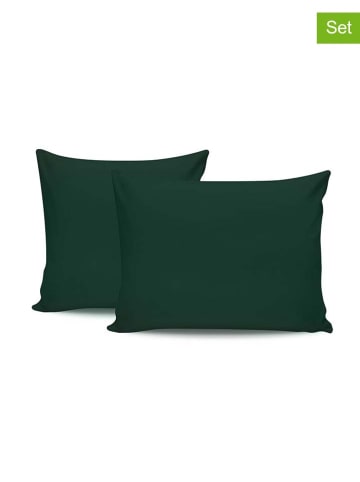 MIX&MATCH 2-delige set: renforcé kussenhoezen donkergroen