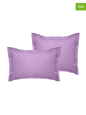 MIX&MATCH 2-delige set: renforcé kussenhoezen paars