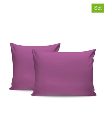 MIX&MATCH 2-delige set: renforcé kussenhoezen paars