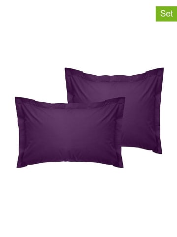 MIX&MATCH 2-delige set: renforcé kussenhoezen paars