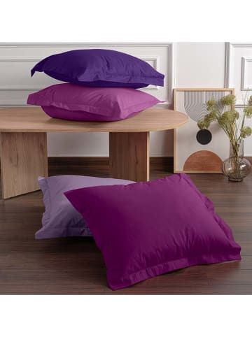 MIX&MATCH 2-delige set: renforcé kussenhoezen paars