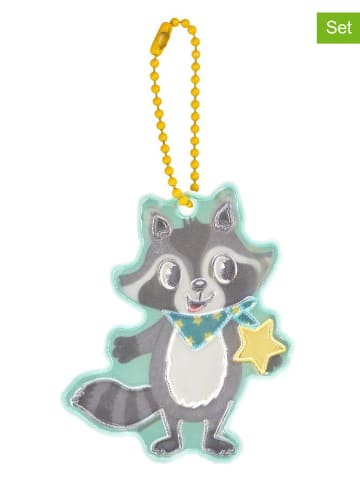 moses. Zawieszki (2 szt.) "Glimmis Raccoon" w kolorze szarym