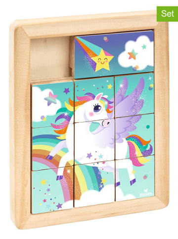 moses. 2-delige set: houten schuifpuzzel meerkleurig - vanaf 3 jaar