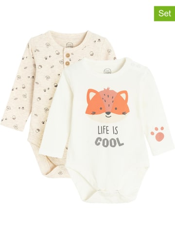 COOL CLUB 2-delige set: rompers crème/wit