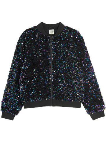 COOL CLUB Sweatjacke in Schwarz/ Dunkelblau