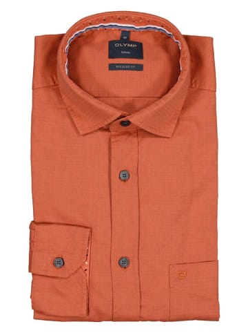 OLYMP Koszula "Casual" - Regular fit - w kolorze pomarańczowym