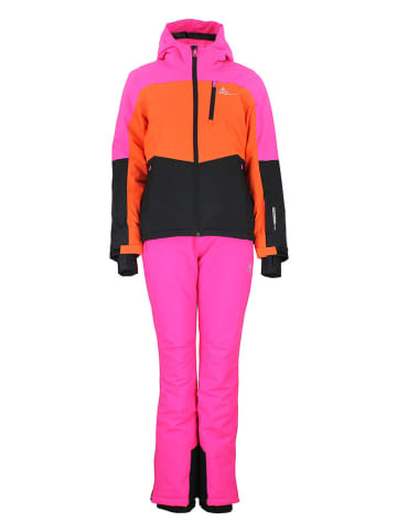 Peak Mountain 2tlg. Ski-/ Snowboard-Outfit "Abiola" in Pink/ Schwarz/ Orange