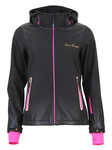 Peak Mountain Softshelljacke "Abra" in Schwarz/ Pink