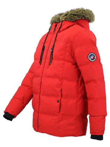 Peak Mountain Doorgestikte jas "Canory" rood