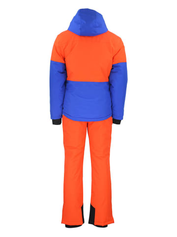 Peak Mountain 2-delige ski-/snowboardoutfit "Ceruby" oranje/blauw