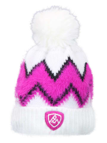 Peak Mountain Mütze "Mouton" in Weiß/ Pink