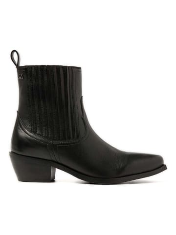 Lazamani Leder-Stiefeletten in Schwarz