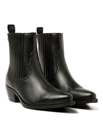 Lazamani Leder-Stiefeletten in Schwarz
