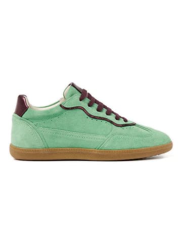 Lazamani Leren sneakers groen