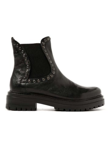 Lazamani Leren chelseaboots zwart