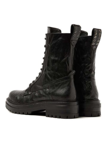 Lazamani Leder-Boots in Schwarz