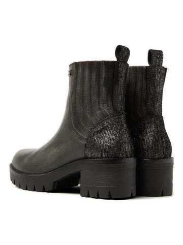 Lazamani Skórzane sztyblety w kolorze antracytowym