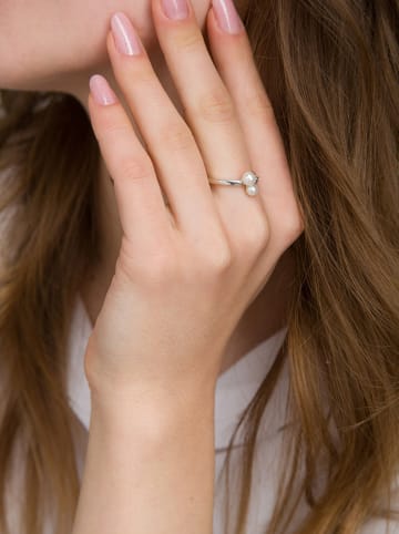 Pandora Silber-Ring mit Edelsteinen und Perle