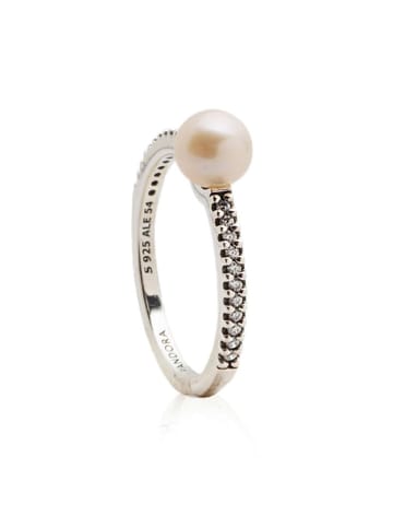 Pandora Silber-Ring mit Edelsteinen und Perle