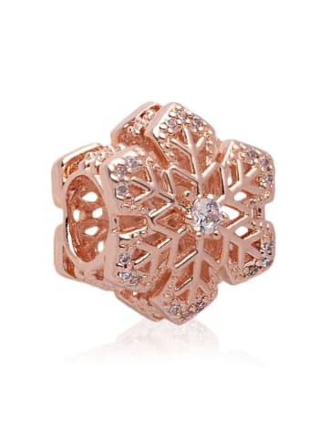 Pandora Rosévergulde bead met edelstenen