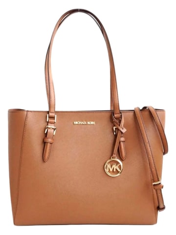 Michael Kors Skórzana torebka w kolorze karmelowym - 39 x 27 x 13 cm