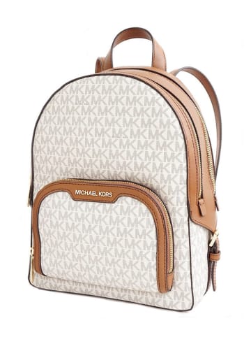 Michael Kors Leder-Rucksack in Creme/ Camel - (B)25 x (H)30 x (T)15 cm