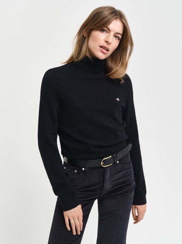 Gant Wollrollkragenpullover in Schwarz