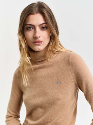 Gant Wollrollkragenpullover in Camel