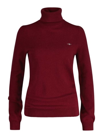 Gant Wollrollkragenpullover in Bordeaux