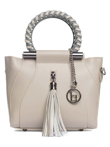 Lia Biassoni Leren handtas "Garlate" beige - (B)28 x (H)21 x (D)10 cm
