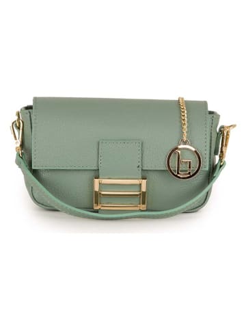 Lia Biassoni Leren schoudertas "Tagliamento" groen - (B)22 x (H)15 x (D)6 cm