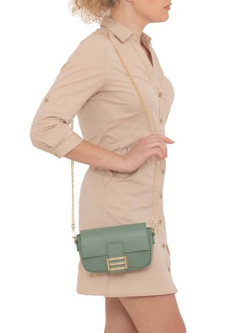 Lia Biassoni Leren schoudertas "Tagliamento" groen - (B)22 x (H)15 x (D)6 cm
