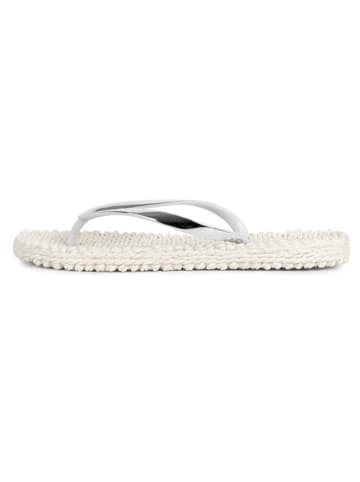 Ilse Jacobsen Teenslippers wit/zilverkleurig