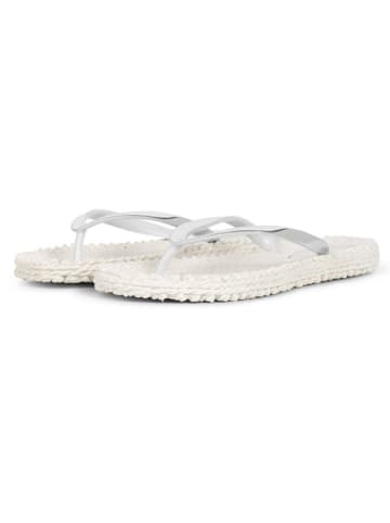 Ilse Jacobsen Teenslippers wit/zilverkleurig