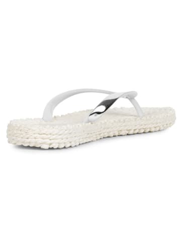 Ilse Jacobsen Teenslippers wit/zilverkleurig