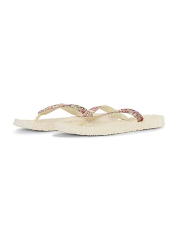 Ilse Jacobsen Zehentrenner in Creme/ Bunt