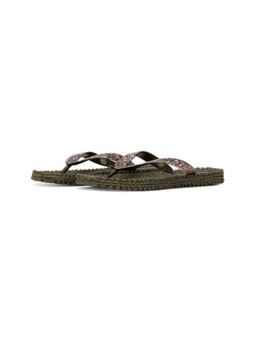 Ilse Jacobsen Teenslippers kaki/lichtroze