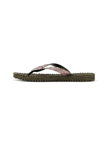Ilse Jacobsen Teenslippers kaki/lichtroze