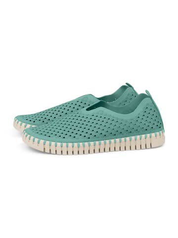 Ilse Jacobsen Leder-Slipper in Türkis