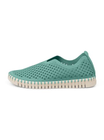 Ilse Jacobsen Leren instappers turquoise