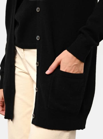 Just Cashmere Kaszmirowy kardigan "Chelsea" w kolorze czarnym