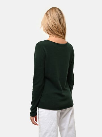 Just Cashmere Kaschmir-Pullover "Grace" in Dunkelgrün