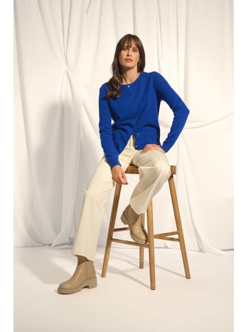 Just Cashmere Kaszmirowy kardigan "Katharine" w kolorze niebieskim