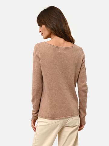 Just Cashmere Kaszmirowy sweter "Grace" w kolorze beżowym