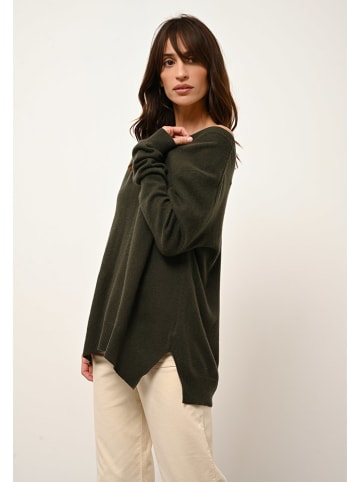 Just Cashmere Kaschmir-Pullover "Opal" in Khaki