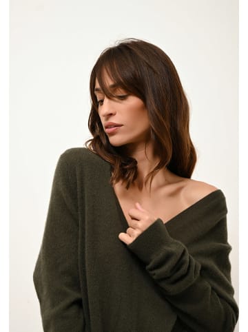 Just Cashmere Kaschmir-Pullover "Opal" in Khaki